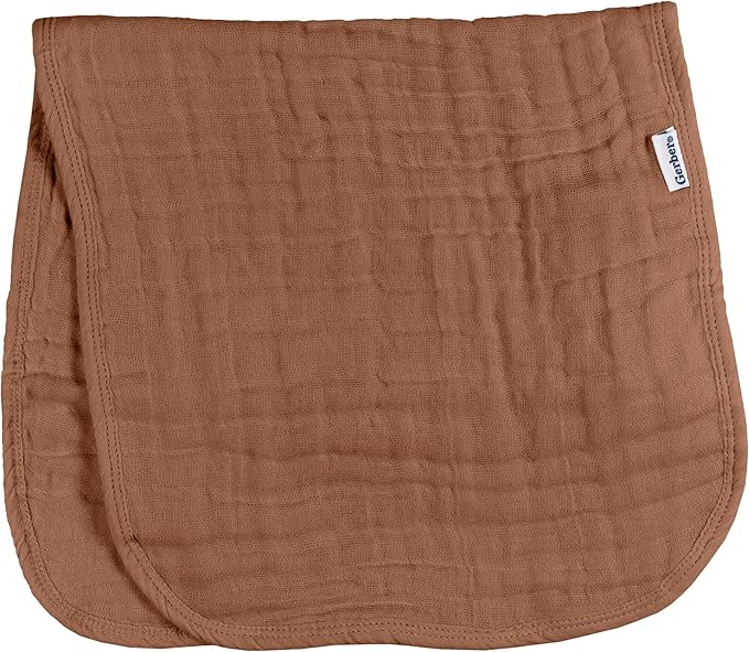 Gerber Baby Unisex Muslin Burp Cloths 5-Pack, Multi Rainbow, Large Size 20" x 10"