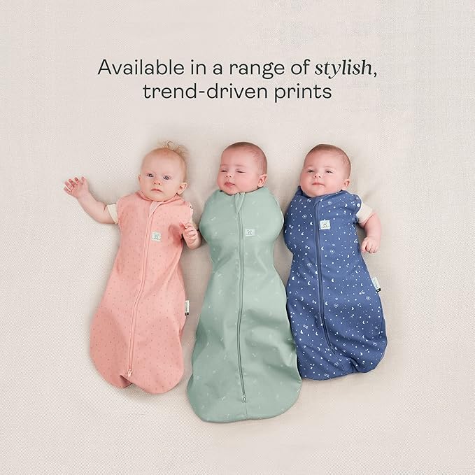 ergoPouch Cocoon Swaddle Sack 0.2 TOG - Baby Sleep Sack, Gentle Snug Fit Helps Calm Startle Reflex, Ideal for Arms In/Out Sleeping, Soft Breathable Fabric for Better Sleep (0 Months, Grey Marle)