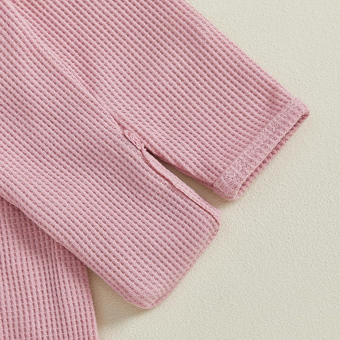 Newborn Girl Clothes Baby Girl Coming Home Outfit Zipper One-piece Outfits Ruffle Footie Bodysuit Jumpsuit Headband