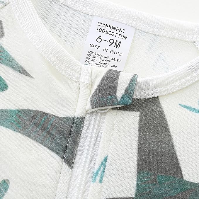 Baby Boy Girl Romper Short Sleeve 100% Cotton Bodysuit Outfits 2 Way Zipper Jumpsuit