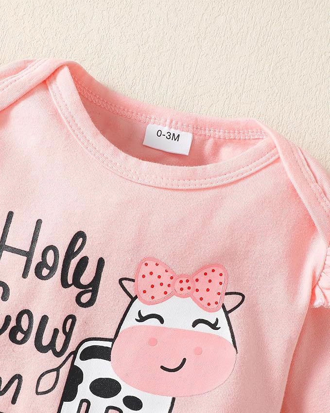 Renotemy Newborn Baby Girl Clothes Outfits Infant Romper Ruffle Floral Pants Cute Toddler Baby Girl Clothes Set