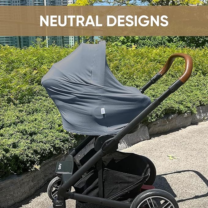 MOZAH Baby Multi-Use Cover: 9-in-1 Car Seat & More Covers - Nursing, Shopping Cart, High Chair - Blue Mirage