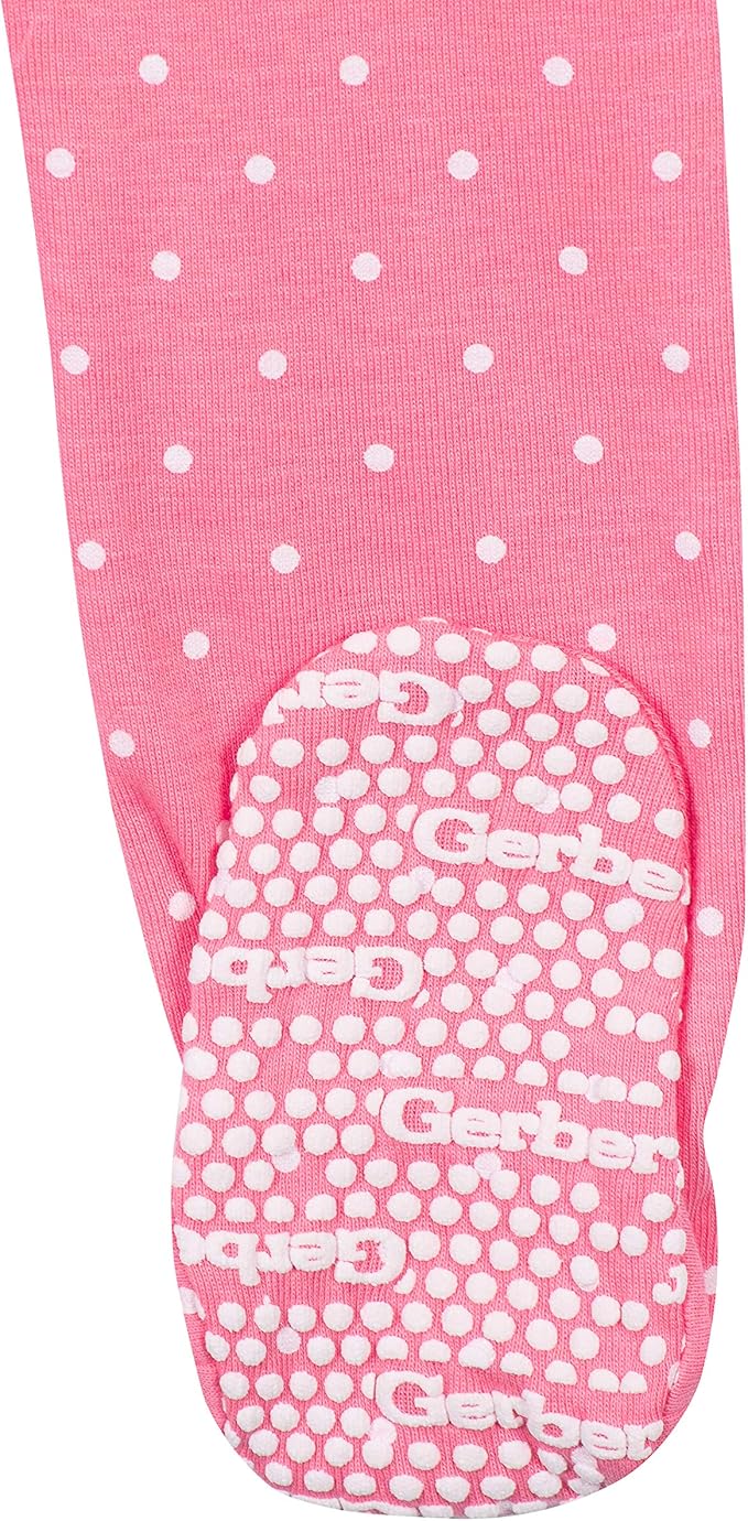 Gerber Baby Girls' 2-Pack Footed Pajamas