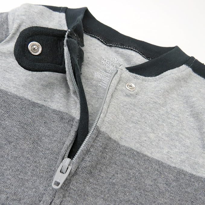 HonestBaby Baby Celebration Sleep & Play Footed One-Piece Pajama Sleeper 100% Organic Cotton