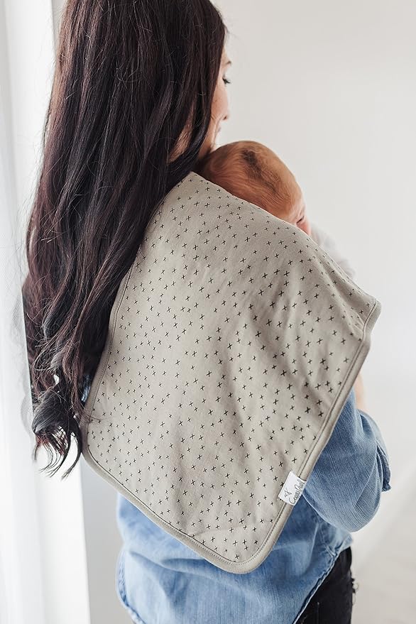 Copper Pearl Premium Baby Burp Cloths - 3-Pack Large Cotton Burp Cloths, Extra Soft Spit Up Rags with 3 Absorbent Layers, Perfect for Baby Boy and Baby Girl Gifts (21" x 10" Size, Alta Set)