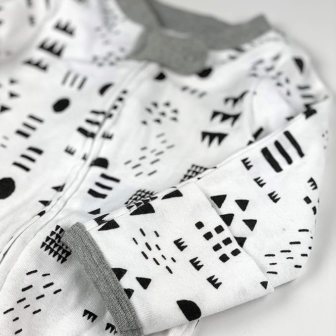 HonestBaby Sleep & Play Footed One-piece Pajama Sleeper 100% Organic Cotton, Baby Boys