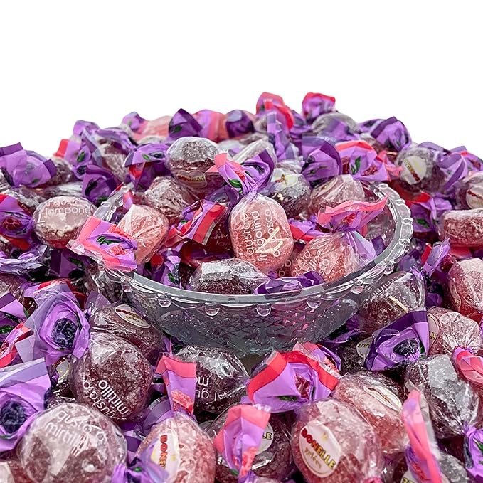 Premium Italian Berry Jelly Candies - 2.25lb 4 Flavors Berry Assortment - Vegan, Gluten Free, Natural Flavors, Individually Wrapped, Perfect For Celebrations & Gifting Bulk (36 Oz) Made In Italy