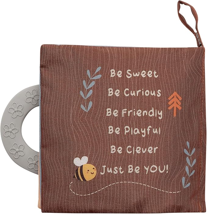 Lambs & Ivy Woodland/Forest Developmental Soft Book & Bear Plush Toy Gift Set