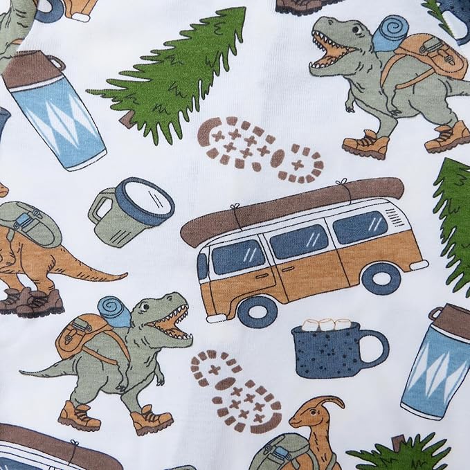 HonestBaby 2-Piece Pajamas Sleepwear Pjs 100% Organic Cotton for Baby, Toddler, Kids, Boy