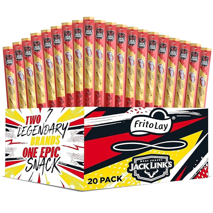 Frito Lay Jack Link’s Fritos Chili Cheese Meat Sticks Straight Pack (Pack of 20)
