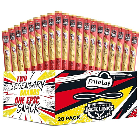 Frito Lay Jack Link’s Fritos Chili Cheese Meat Sticks Straight Pack (Pack of 20)