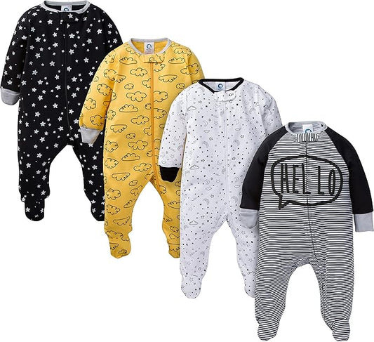 Gerber Baby Boys 4 Pack Sleep 'N Play Footie