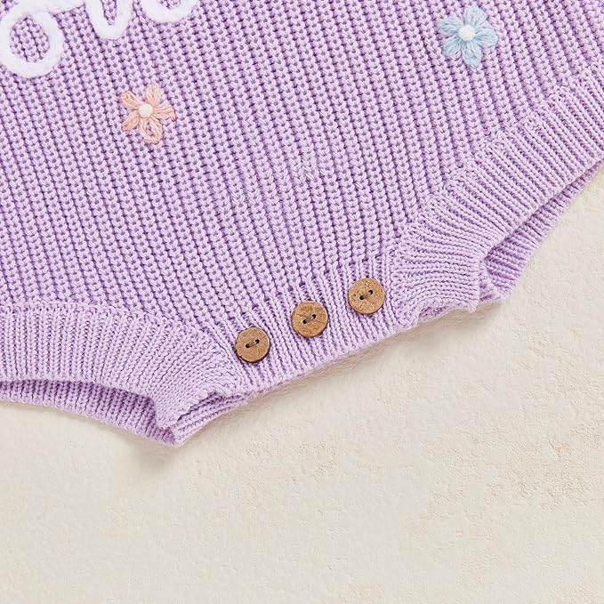 FYBITBO Baby Girl Boy Sweater Knit Oversized Pullover Sweatshirt Romper Onesie Warm Fall Winter Clothes Outfit Newborn