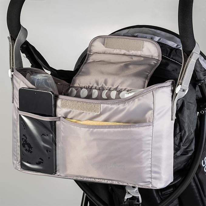 Tiny Twinkle Universal Stroller Organizer with Adjustable Strap - Waterproof Stroller Caddy Fits Baby Jogger, Nuna, Graco, Donna and Bugaboo Strollers (Luna?