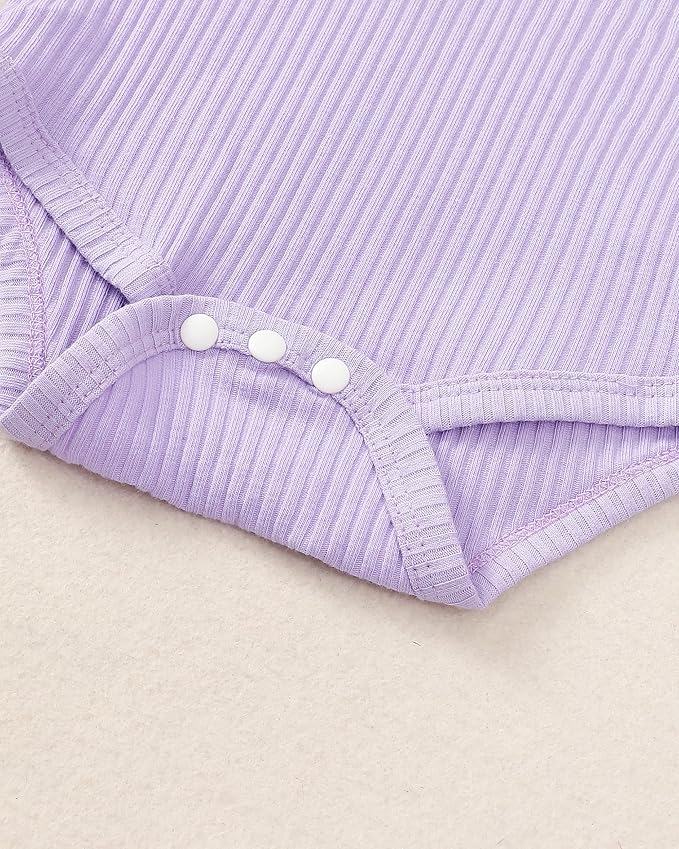 Renotemy Newborn Baby Girl Clothes Outfits Infant Romper Ruffle Floral Pants Cute Toddler Baby Girl Clothes Set