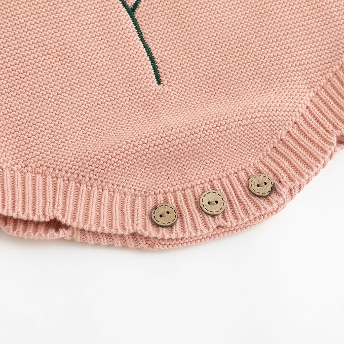 Simplee kids Baby Girls Sunflower Knit Rompers Knit Clothes for Newborn Baby Girls