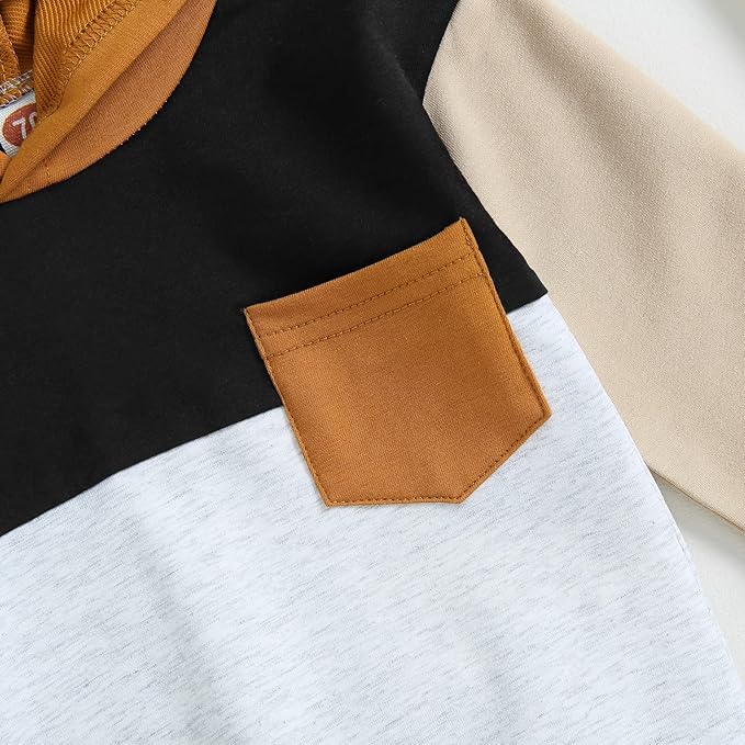 2Pcs Baby Boys Hoodie Tops Pants Set Dinosaur Deer Print Sweatsuit Fall Winter Outfits