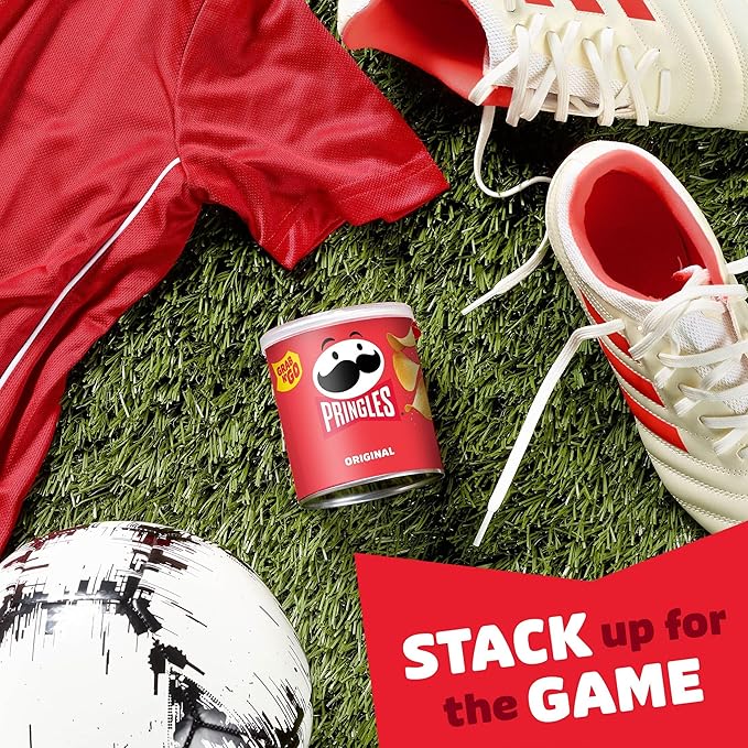 Pringles Potato Crisps Chips, Lunch Snacks, Office and Kids Snacks, Grab N' Go, Original (12 Cans)