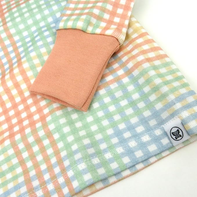 HonestBaby baby-girls 2-piece Pajamas Sleepwear Pjs 100% Organic Cotton for Baby, Toddler, Kids, Girl