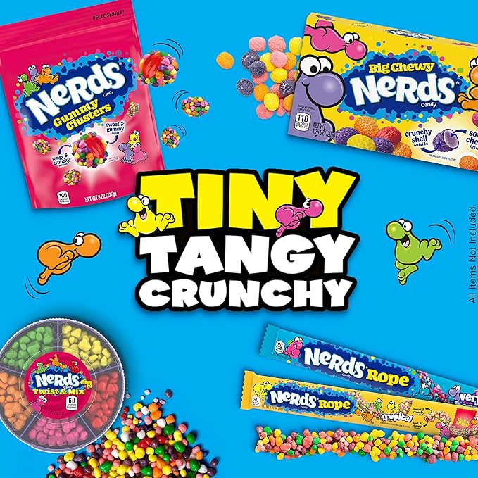 Nerds Rope Candy, Tropical Flavor, 0.92 Ounce Ropes (Pack of 24)