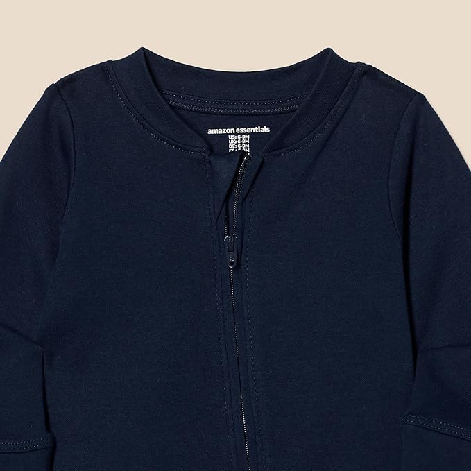 Amazon Essentials unisex-baby Cotton Zip-Front Footless Sleepsuit