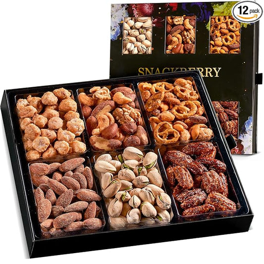 Holiday Mixed Nuts Gift Basket, in Elegant Drawer Gift Box, Gift Set for Easter Day, Birthday Party, Sympathy, Healthy Gift Snack Box for Men and Women. Kosher - Snackberry