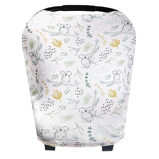 Baby Car Seat Cover Canopy and Nursing Cover Multi-Use Stretchy 5 in 1 Gift Aussie by Copper Pearl