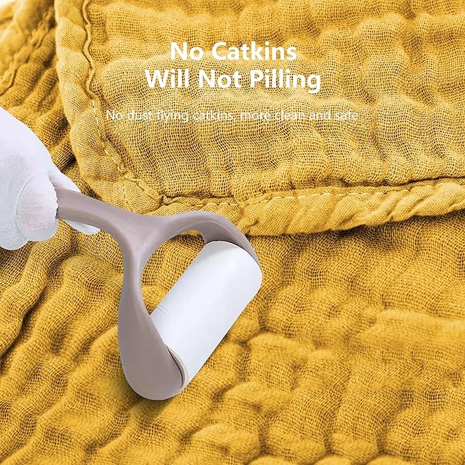 SWEET DOLPHIN 12 Pack Muslin Burp Cloths Large 100% Cotton Hand Washcloths for Baby - Baby Essentials Extra Absorbent and Soft Boys & Girls Milk Spit Up Rags for Newborn Registry - Honey, 20" X10"