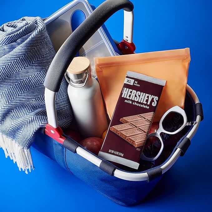 HERSHEY'S Milk Chocolate XL, Candy Bars, Halloween Candy, 4.4 oz (12 Count, 16 Pieces)