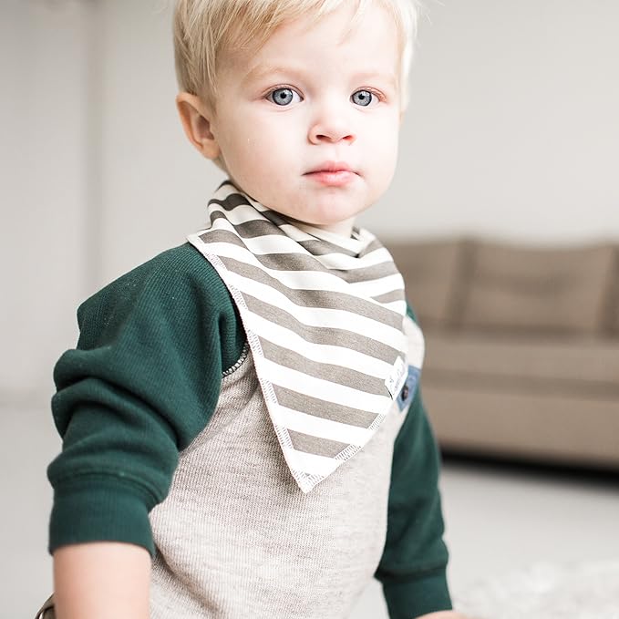 Copper Pearl Baby Bandana Drool Bibs for Drooling and Teething 4 Pack Gift Set Alpine, Soft Set of Cloth Bandana Bibs for Any Baby Girl or Boy, Cute Registry Ideas for Baby Shower Gifts