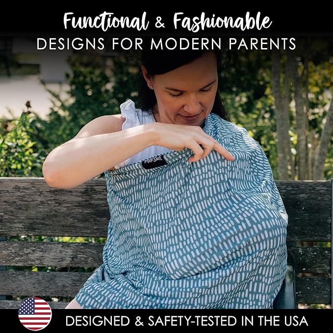 Milk Snob Original 5-in-1 Cover - Nursing Cover for Breastfeeding - Baby Carseat Canopy & Stroller - Essential All-in-One Design - Gift for Mom, Baby (Beck)