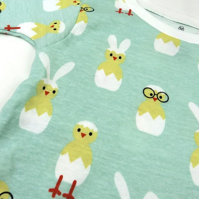 HonestBaby unisex-baby Celebration 2-piece Pajamas Sleepwear Pjs 100% Organic Cotton for Baby, Toddler, Kids