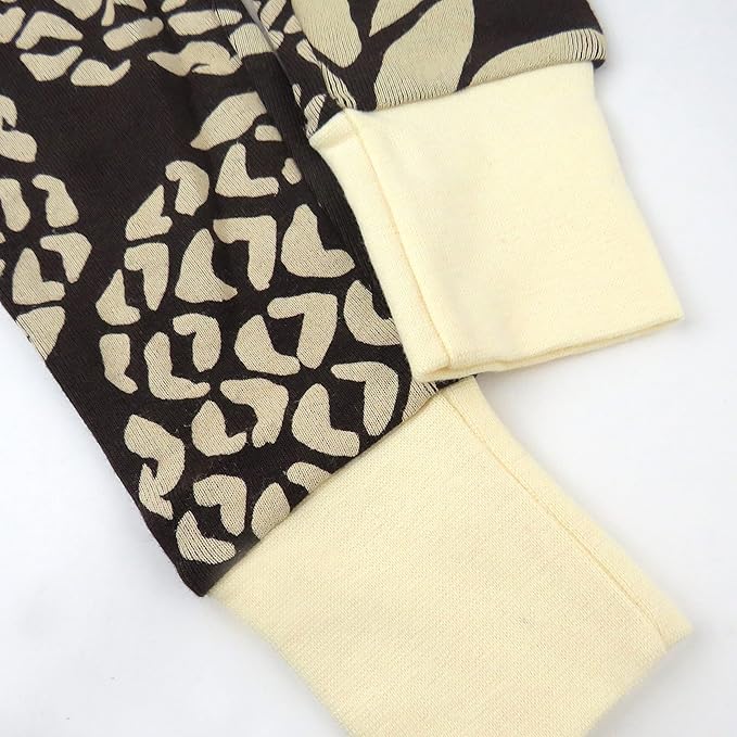 HonestBaby 4 Piece Pajamas Sleepwear Pjs 100% Organic Cotton for Infant Baby and Toddler Boys, Girls, Unisex