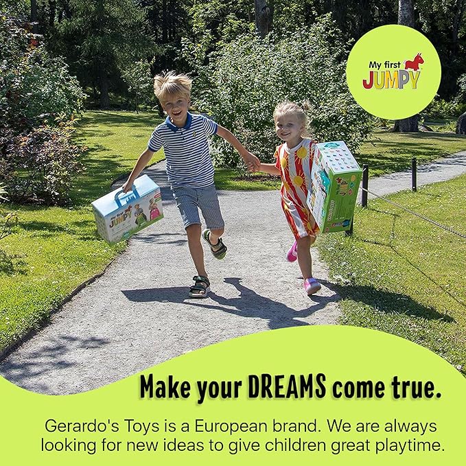 GERARDO'S Ride-On Unicorn | Kids Bouncy Animal Hopper | Toys for Toddler Girls & Boys | Inflatable Unicorn Includes Birth Certificate & Hand Pump