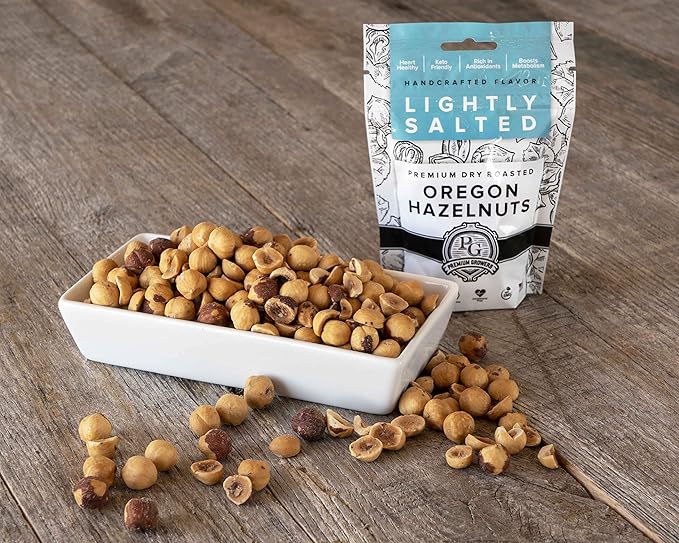 Oregon Farm To Table - Hazelnuts from Premium Growers - Dry Roasted - Lightly Salted – Kosher Certified - 1 LB