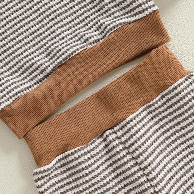 CIYCUIT Toddler Baby Boy Outfits Striped Sweatshirt Pants Clothes Set