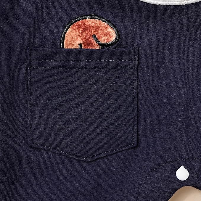 Baby Boy Clothes Newborn Outfits Stripe Romper Infant Cartoon Overall Adjustable Suspender Pants Set 0-18 Months