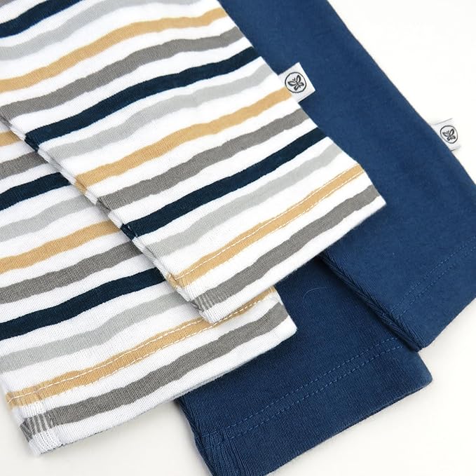 HonestBaby Unisex-Baby Multipack Harem Pants Roomy Fit Pull on Bottoms 100% Organic Cotton for Baby Boys, Girls