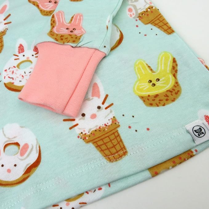 HonestBaby unisex-baby Celebration 2-piece Pajamas Sleepwear Pjs 100% Organic Cotton for Baby, Toddler, Kids