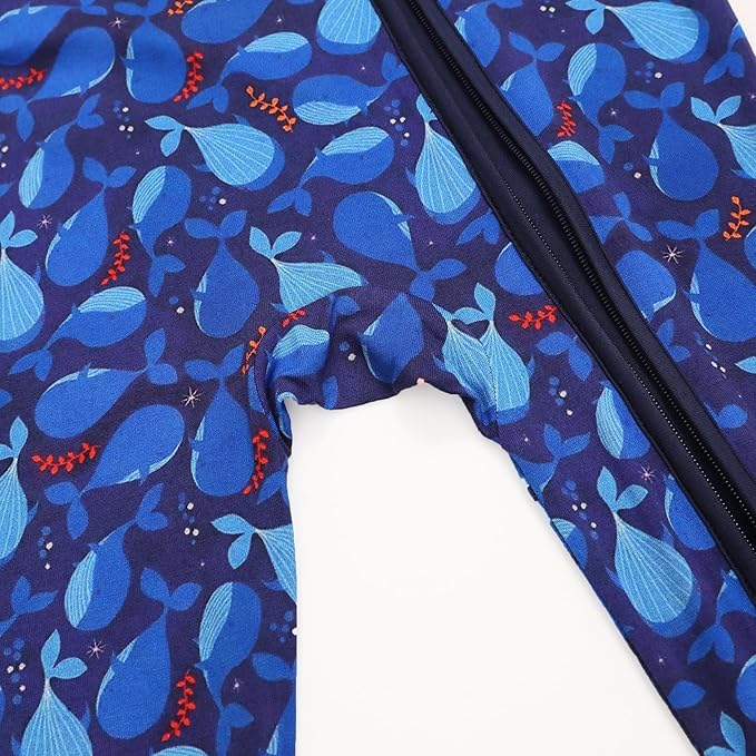 JunNeng Viscose from Bamboo Baby Boy Sleeper with Mitten Cuffs, Footless Soft Zippy Pajamas, Sleep N' Play Romper 0-18 Months