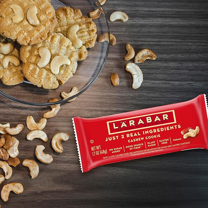 Larabar Cashew Cookie, Fruit and Nut Bars, Gluten Free and Vegan, 10.2 oz, 6 Ct