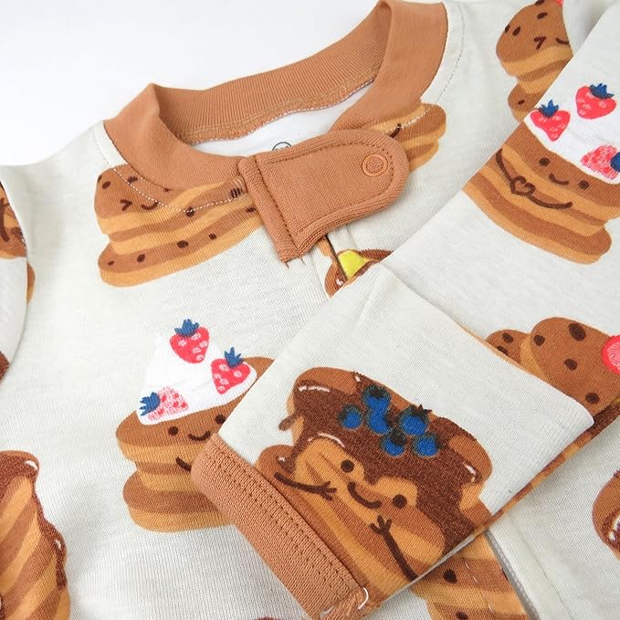 HonestBaby Sleep & Play Footed One-piece Pajama Sleeper 100% Organic Cotton, Baby Boys