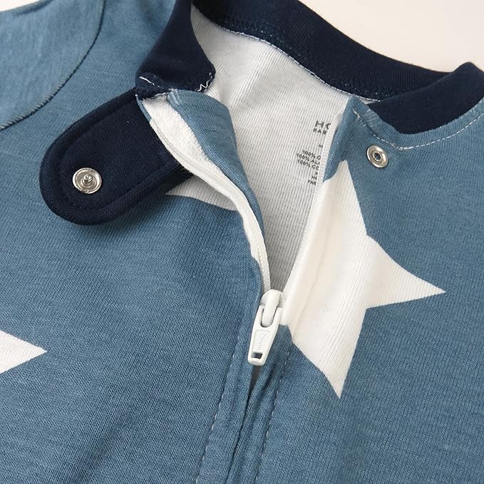 HonestBaby Baby Celebration Sleep & Play Footed One-Piece Pajama Sleeper 100% Organic Cotton