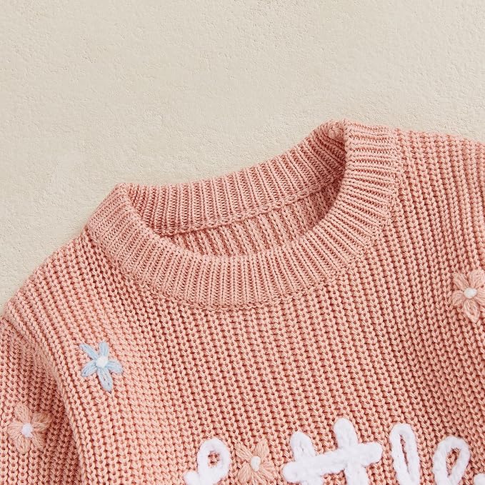 FYBITBO Baby Girl Boy Sweater Knit Oversized Pullover Sweatshirt Romper Onesie Warm Fall Winter Clothes Outfit Newborn
