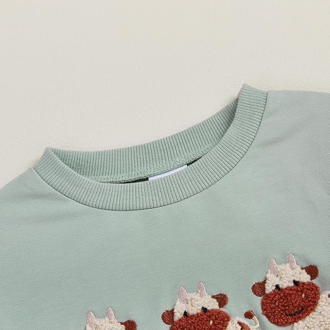 CIYCUIT Toddler Baby Boy Outfits Striped Sweatshirt Pants Clothes Set