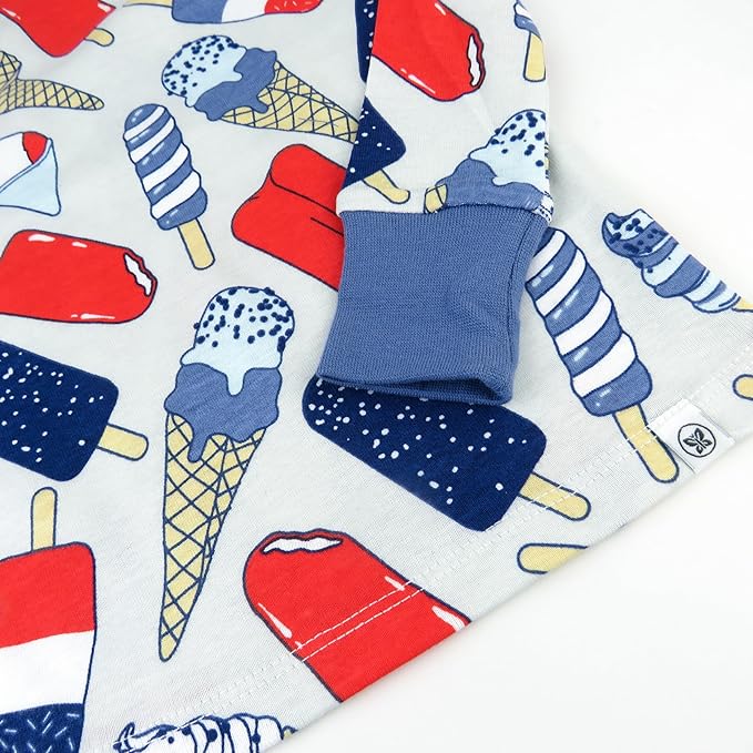 HonestBaby unisex-baby Celebration 2-piece Pajamas Sleepwear Pjs 100% Organic Cotton for Baby, Toddler, Kids