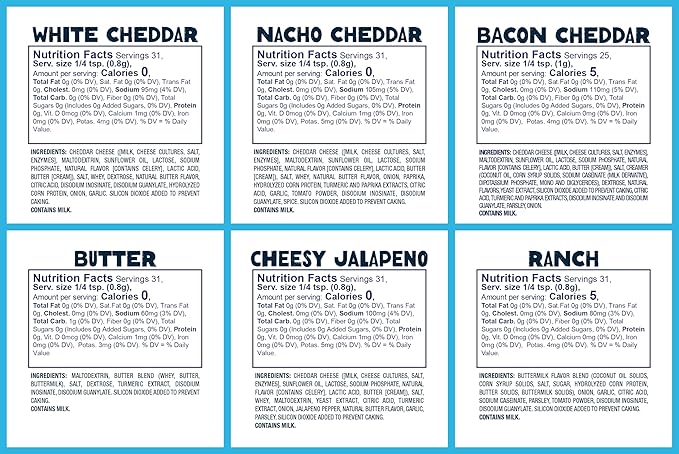 Kernel Season's Mini Savory Popcorn Seasoning Variety Pack, 0.9 Ounce (Pack of 8)