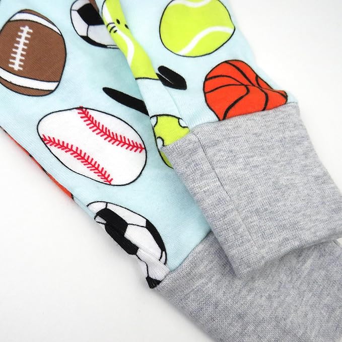 HonestBaby unisex-baby Celebration 2-piece Pajamas Sleepwear Pjs 100% Organic Cotton for Baby, Toddler, Kids