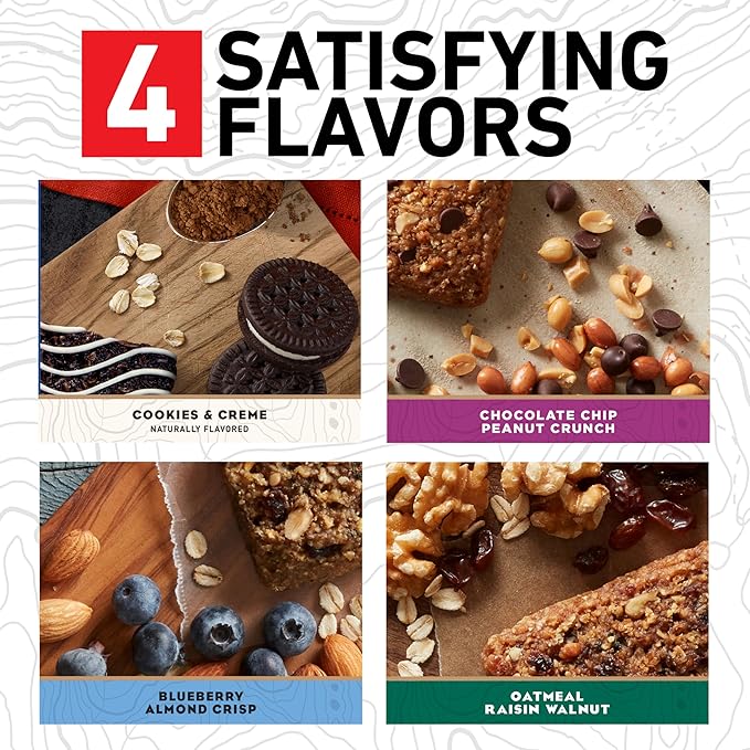 CLIF BAR - Variety Pack - 4 Flavors - Made with Organic Oats - Energy Bars - Non-GMO - Plant Based Protein Bars (12 Pack)