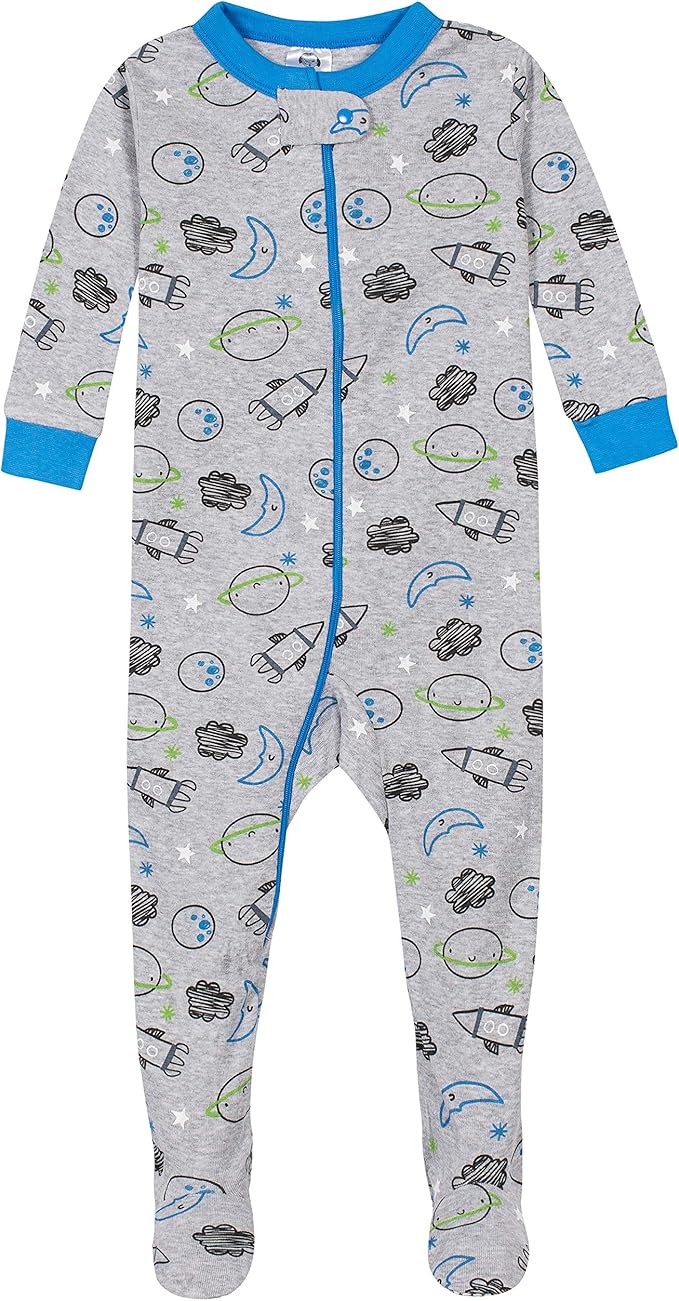 Gerber baby-boys Baby-boys 4-pack Footed Pajamas